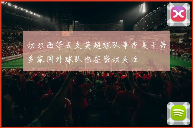 切尔西等五支英超球队争夺麦卡蒂多家国外球队也在密切关注